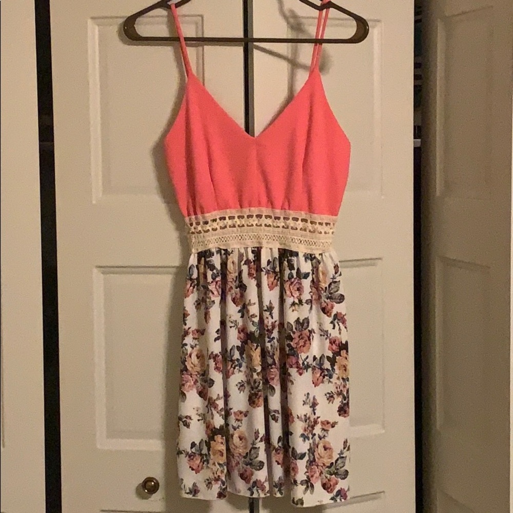 NWT pink and flowered dress
